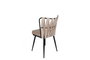 Hanah Home 221 V4 Juego de 4 Sillas de Comedor, Metal y Terciopelo, Crema y Negro, Comodidad y Estilo